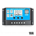 Miniatyrbild 1 av 5: 60A/50A/40A/30A/20A/10A Solcellsladdare Styrenhet Auto PWM Styrenheter LCD-Display Dubbel USB-utgång (Blå)