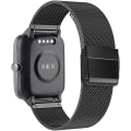 Miniatyrbilde 3 av 5: Utgivelse Watch Strap, Mesh Woven Metal Watch Band Clasp for Men and
