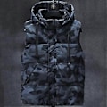 Miniatyrbild 4 av 4: Plus Size L-7XL Höst Vinter Herr Väst med Huva Nya Casual Ärmlösa Jackor För Män Varma Parkas (4XL svart)
