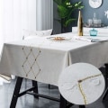 Miniatyrbilde 1 av 5: Rektangulær geometrisk brodert bomullslinduk med tung vekt