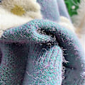 Miniatyrbilde 5 av 5: Kvinner Casual Lang Ermet Stripete Patchwork Lang Cardigan Topper Bluse Frakk (Blå)