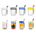 Miniatyrbillede 5 af 5: Bedste Tilbud Overnight Havre Jars med Låg og Skeer, Glasflasker Beholdere Stor Kapacitet (600ml gul)