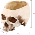 Miniatyrbillede 2 af 5: Harpiks Kranie Blomsterpot Kranie Vase Harpiks Hoved Model til Halloween