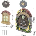 Miniatyrbillede 2 af 5: Fées Have Dør Miniature Dør til Træer Tilbehør Ma