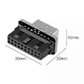 Pikkukuva 2 / 5: USB3.0 Sisäinen Header USB 3.1/3.2 Type C Etu Type E Adapteri 20pin - 19pin ( )