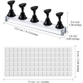 Miniatyrbillede 2 af 5: （sort og hvid farve）2 sæt manicure neglekunst display stand, akryl negle display stand holder, magn
