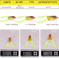 Miniatyrbilde 5 av 5: （6 stk, 5,5 cm）Ray Frog Topwater Crank Frog Lure, Myk 3D Eye Fishin