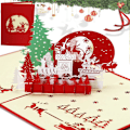 Miniatyrbilde 1 av 5: 3D Pop Up Julekort Julekort, Julehilsenkort