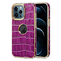 Pikkukuva 1 / 5: Denior Krokodillikuvioinen PU-kotelo iPhone 12 Pro Maxille (Violetti)