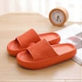 Miniatyrbillede 2 af 5: Tykke Platform Badeværelse Hjemmesko Kvinder Blød Sål Eva Indendørs Tøfler Sommer Anti-slip Sandaler Unisex (36 37 Orange)