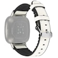 Miniatyrbillede 1 af 5: Til Fitbit Versa 3 Læder + Silikon Urrem (Hvid)