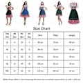 Pikkukuva 5 / 5: Naisten Oktoberfest Oluttyttö Puku Baijerilainen Perinteinen Dirndl Mekko Cosplay Naamiaisasu (XXL Denim Punainen)