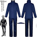 Miniatyrbillede 2 af 5: 2023-anime Jujutsu Kaisen Gojo Satoru Cosplay Kostume Toppe Bukser Øjenlap Halloween Fest Mænd Uniform Parykker-1-1(L Blå Pakke 4)