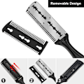 Miniatyrbilde 3 av 5: 1 stk. hårtynningskam, hårklipperkam, hårklipperkam for tynning, profesjonell DIY-barbering
