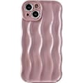 Pikkukuva 1 / 5: Veden aaltokuvioinen kihara aaltokehys Pehmeä Yhteensopiva iPhone-kotelon kanssa (Vaaleanpunainen, iPhone 13 Pro)
