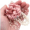 Miniatyrbild 3 av 4: 2 st blomsterflicka brudtärna handledsblomma bröllop silke handledsblomma bröllop bal handblommor dekor Gi
