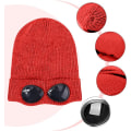 Miniatyrbilde 3 av 5: Ullhatt for menn, vinterlue for kvinner, unisex, varm lue med briller, høst, sport, termisk, myk,