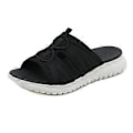 Miniatyrbillede 2 af 5: Sports MD Casual Damesandaler Stor Størrelse Sommer Kilehæl Slippers (EU 38 Sort)
