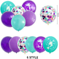 Miniatyrbillede 2 af 5: 26 stk. Havfrue Balloner med Latex Konfetti Balloner, Lys P
