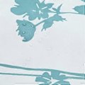 Miniatyrbillede 3 af 4: Stof Blomster Bruseforhæng, Lang Blå og Hvid Bruseforhæng, Teal og Brun Plante Bruseforhæng til Badeværelse - 72\" B x 72\" H