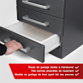 Pikkukuva 4 / 5: Laatikon liukukisko 400mm - 2 kpl (1 pari) liukuvat laatikon liukukiskot, valkoinen, osittainen jatko