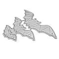 Miniatyrbild 1 av 5: 1 stans för Halloween - Tre fladdermöss i metall för stansning, mall för DIY-pyssel, scrapbooking, prägling, papperskort, album, dekoration, hantverk