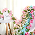 Miniatyrbilde 3 av 5: Sett med 2 i Champagne, med kunstig kirsebærblomstring hengende, si