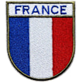 Miniatyrbillede 2 af 5: Sæt med 6 franske flag-patches - 8x7 cm