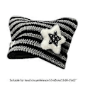 Miniatyrbild 3 av 5: Elastisk Vintermössa med Vindskydd, Pom Pom-Dekor, Stickade Mössor för Vuxna Tonåringar, Håller Öronen Varma, Fluffiga Tillbehör för Kallt Väder (pälsboll khaki)