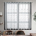 Miniatyrbillede 3 af 5: Tulles Baggrunds Draperinger Gardin Multifunktionel Vinduesgardin til Soveværelse Køkkenindretning (90*90)