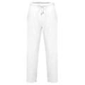 Miniatyrbillede 4 af 5: hmwy-herre linned look baggy bukser elastisk talje afslappede strand yoga bukser (L Hvid)
