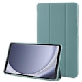 Miniatyrbild 1 av 5: Tri-fold Läderfodral för Samsung Galaxy Tab A9 (Mörkgrön)