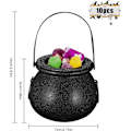 Miniatyrbilde 2 av 5: 10 stk Mini Candy Bucket Witch Cauldron med håndtak Cauldron Hall