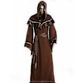 Miniatyrbillede 4 af 5: Bomuldsblanding Halloween Voksenkostume Herre Cospaly Troldmandskåbe Grim Reaper Kappe Herre Heksetøj Festforestillingskostume