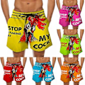 Miniatyrbild 1 av 3: Roliga Cock Banana Print Baddräkter Badbyxor Trunkar Strand Simning Board Shorts Snabbtorkande Byxor Herrar Surfing Shorts Homme 5xl(4XL Rosa)