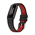 Pikkukuva 3 / 5: Fitbit Luxe -silikoniranneke (musta-punainen)