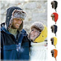 Miniatyrbild 3 av 5: Trooper Hatt Unisex Justerbar Fuskpäls Vindsäker Utomhushatt för Vinter Qinhai (Svart)