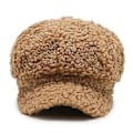Miniatyrbillede 4 af 5: Kunstner Maler Lammeuld Beret Hat Ensfarvet Hat Udendørs Fritid Ottekantet Hat Gave til Par Kæreste Ven Elsker Sort (Sort)