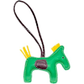 Miniatyrbillede 1 af 5: SDIGV Læder Tassel Pony Nøglering Læder syet hest styling sød mode taske tilbehør (Grøn)