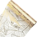 Miniatyrbillede 1 af 5: 1 stk. Guld Net Bordløber 28cm×15m Skinnende Organza Net Bordløber
