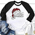 Miniatyrbillede 3 af 4: hmwy-dame julemandsprint t-shirt bluse basic top tee shirt (2XL Sort)
