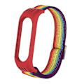 Miniatyrbillede 1 af 5: Til Xiaomi Mi Band 3 / 4 / 5 Twill 8-formet Spænde Urrem (Regnbue)