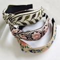 Miniatyrbilde 1 av 5: 3 stk Boho Hodebånd Håndlaget Broderi Bohemia Floral Bred He