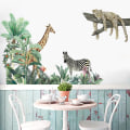 Miniatyrbillede 3 af 5: 2 stk. Giraf Zebra Leopard Vægklistermærker