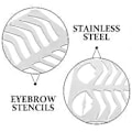 Miniatyrbillede 4 af 4: Øjenbrynsstencil Rustfrit Stål Øjenbrynsformningsstencil Øvelse Tegnestencilform til Salon