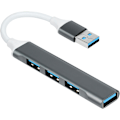 Miniatyrbild 1 av 5: 4-portars USB 3.0-hubb, ultratunn USB-datahubb, USB 3.0-förlängning med hög hastighet