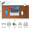Miniatyrbild 4 av 5: Läder Skrivbordsunderlägg, Musmatta, Kontorsunderlägg, Halksäker PU-Läder Skrivbordsunderlägg, Laptop Skrivbordsunderlägg