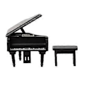 Pikkukuva 1 / 3: 1 Setti Puinen Piano Mini Talokoriste Pienoispiano Nukkekodin Asettelu Näyttämökoriste