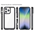 Miniatyrbillede 2 af 5: Akryl + TPU Telefon Cover til iPhone 14 Pro (Sort)