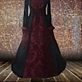 Miniatyrbillede 5 af 5: 15% RABAT Dame Renæssance Middelalder Kostume Kjole Snøret Irsk Over Lang Kjole Cosplay Retro Kjole (2XL Sort)